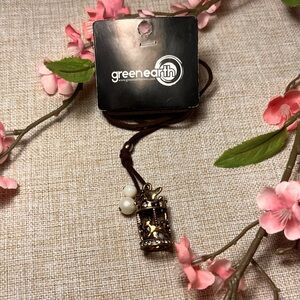 GREEN EARTH Whimsygoth Cottagecore Gold Corded Horse Carousel Charm Necklace